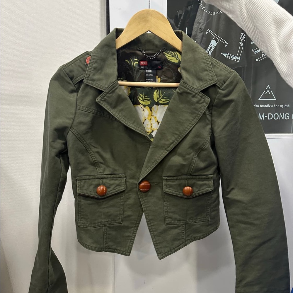 SOLD Diesel Cropped Khaki Jacket